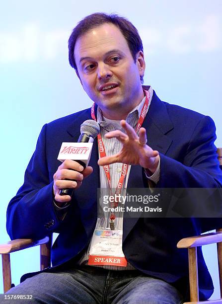 Bennett Schneir, Head, Hasbro Films speaks onstage during the The Art Of Storytelling panel at the Future Of Film Summit: Finding Success In The...