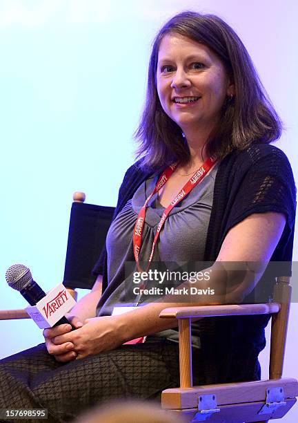 Clea Frost, Executive Director, CineStory speaks onstage during the The Art Of Storytelling panel at the Future Of Film Summit: Finding Success In...