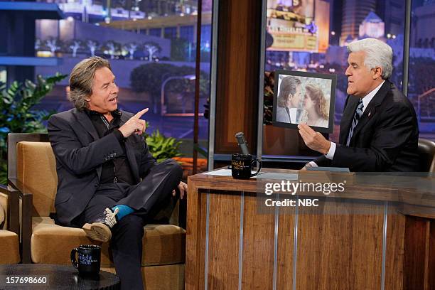 Episode 4366 -- Pictured: Actor Don Johnson during an interview with host Jay Leno on December 5, 2012 --