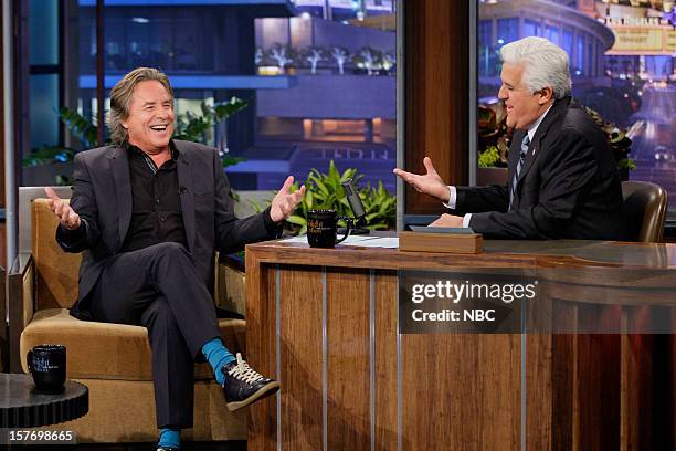 Episode 4366 -- Pictured: Actor Don Johnson during an interview with host Jay Leno on December 5, 2012 --