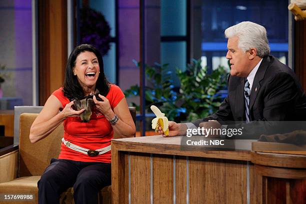 Episode 4366 -- Pictured: Animal Expert Julia Scardina during an interview with host Jay Leno on December 5, 2012 --