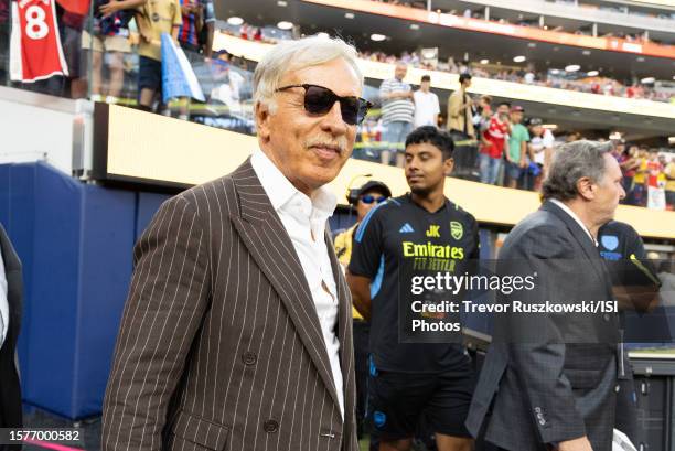 Arsenal Owner Stan Kroenke looks on prior a game between Barcelona and Arsenal at SOFI Stadium on July 26, 2023 in Inglewood, California.