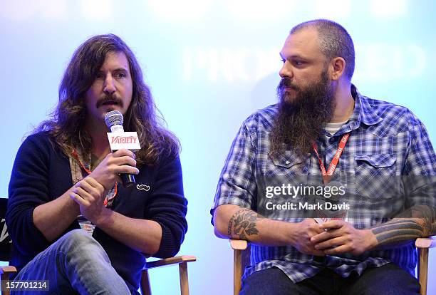 Toby Halbrooks, Producer, Ain’t Them Bodies Saints and James Johnston, Producer, Ain’t Them Bodies Saints speak onstage during Variety's Producer To...