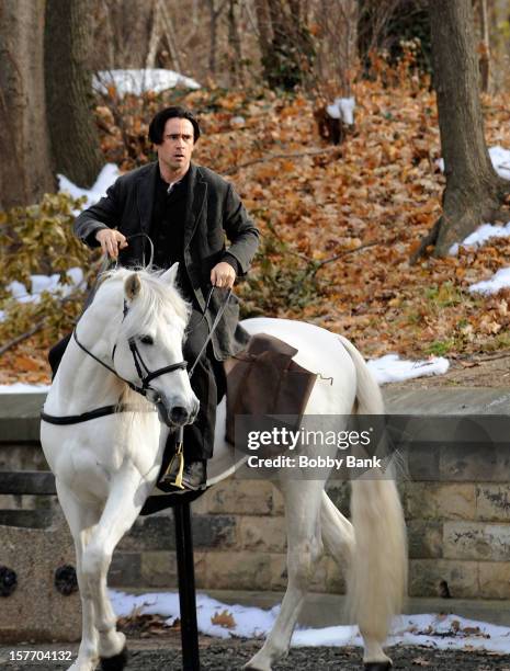 Actor Colin Farrell filming on location for "Winter's Tale" on December 5, 2012 in the Brooklyn borough of New York City.