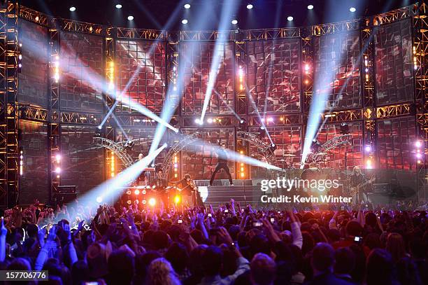 Maroon 5 performs onstage at The GRAMMY Nominations Concert Live!! held at Bridgestone Arena on December 5, 2012 in Nashville, Tennessee.