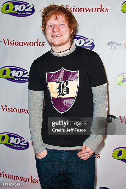 Ed Sheeran attends Q102's Jingle Ball 2012 presented by XFINITY at the Wells Fargo Center on December 5, 2012 in Philadelphia, Pennsylvania.