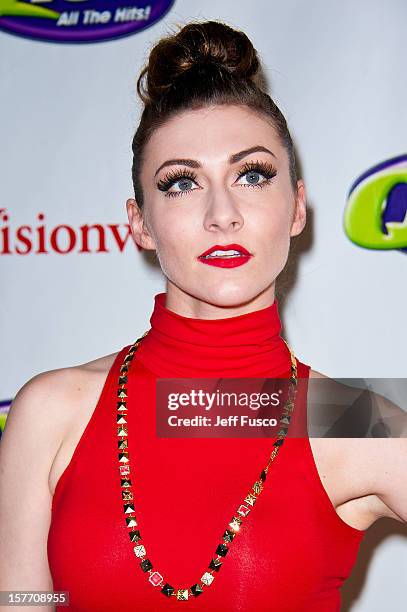 Amy Heidemann of Karmin attends Q102's Jingle Ball 2012 presented by XFINITY at the Wells Fargo Center on December 5, 2012 in Philadelphia,...