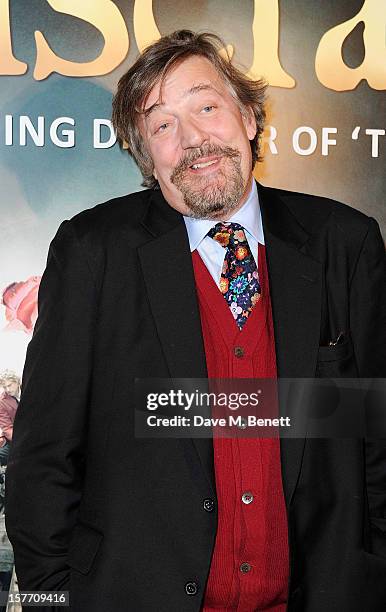 Stephen Fry attends an after party following the World Premiere of 'Les Miserables' at The Roundhouse on December 5, 2012 in London, England.