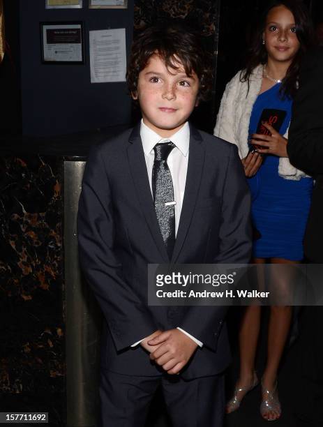 Actor Noah Lomax attends the Film District and Chrysler with The Cinema Society premiere of "Playing For Keeps" after party at Dream Downtown on...