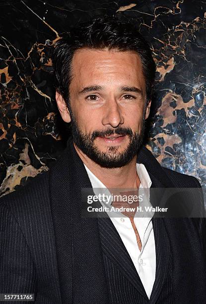 Actor Rodrigo Santoro attends the Film District And Chrysler With The Cinema Society Premiere Of "Playing For Keeps" at Dream Downtown on December 5,...