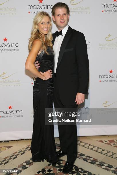Lara Yunaska and Eric Trump attend European School Of Economics Foundation Vision And Reality Awards on December 5, 2012 in New York City.