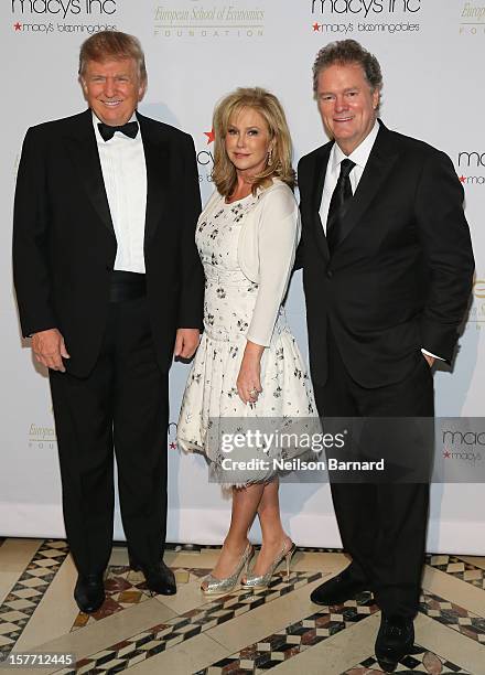 Donald Trump, Kathy Hilton and Rick Hilton attend European School Of Economics Foundation Vision And Reality Awards on December 5, 2012 in New York...