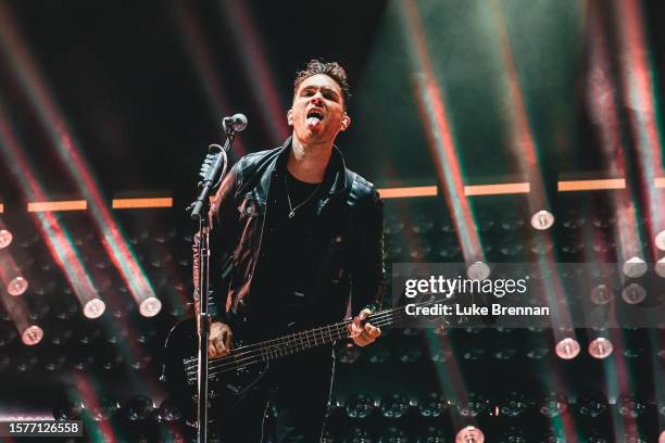 Mike Kerr of Royal Blood performs at Y Not Festival 2023 at Pikehall on July 28, 2023 in Matlock, England.