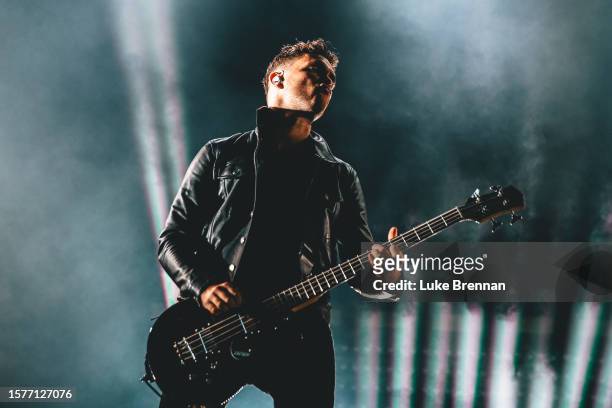Mike Kerr of Royal Blood performs at Y Not Festival 2023 at Pikehall on July 28, 2023 in Matlock, England.