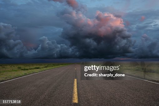 XXL desert road thunderstorm XXL desert road thunderstorm