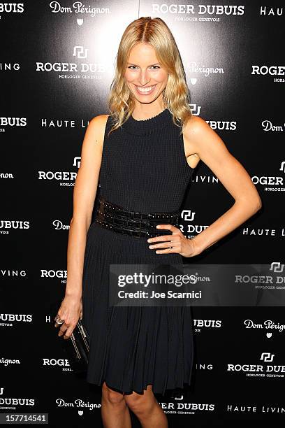 Model Karolina Kurkova attends the Haute Living and Roger Dubuis dinner hosted by Daphne Guinness at Azur on December 5, 2012 in Miami Beach, Florida.