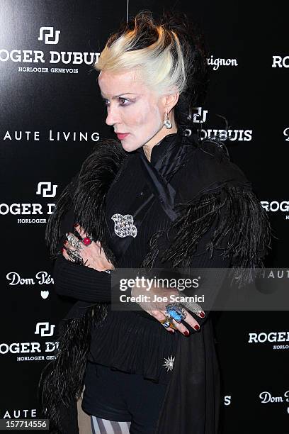 Daphne Guinness hosts the Haute Living and Roger Dubuis dinner at Azur on December 5, 2012 in Miami Beach, Florida.