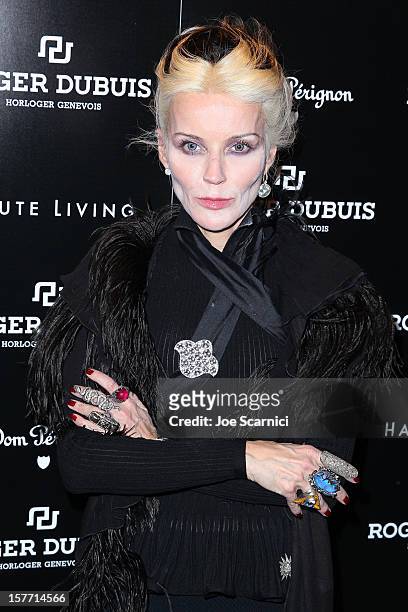 Daphne Guinness hosts the Haute Living and Roger Dubuis dinner at Azur on December 5, 2012 in Miami Beach, Florida.
