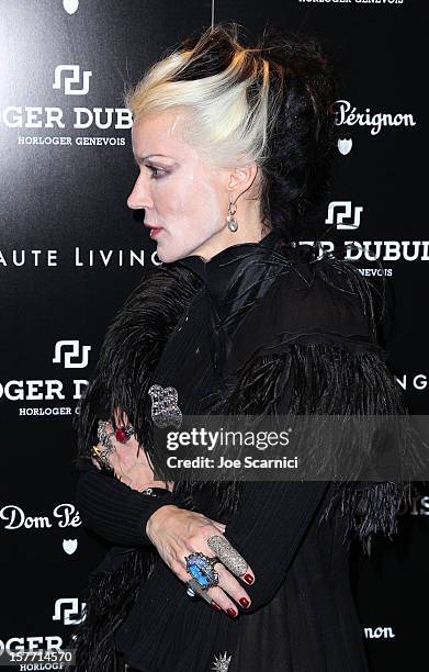 Daphne Guinness hosts the Haute Living and Roger Dubuis dinner at Azur on December 5, 2012 in Miami Beach, Florida.