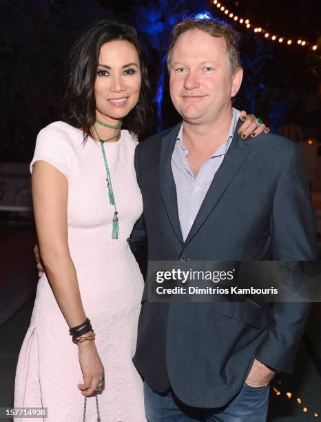 Wendi Murdoch and Founder of Soho House Nick Jones attend a dinner and auction hosted by CHANEL to benefit The Henry Street Settlement at Soho Beach...