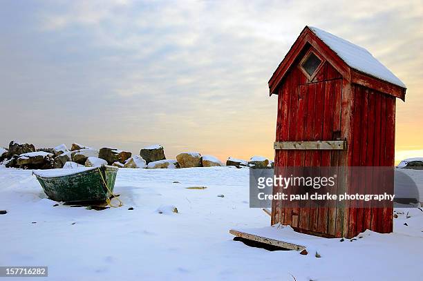 fisherman's reserve - outhouse stock pictures, royalty-free photos & images