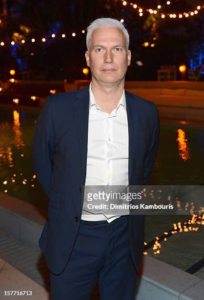 Chief Curator at Large at The Museum of Modern Art, New York City Klaus Biesenbach attends a dinner and auction hosted by CHANEL to benefit the Henry...
