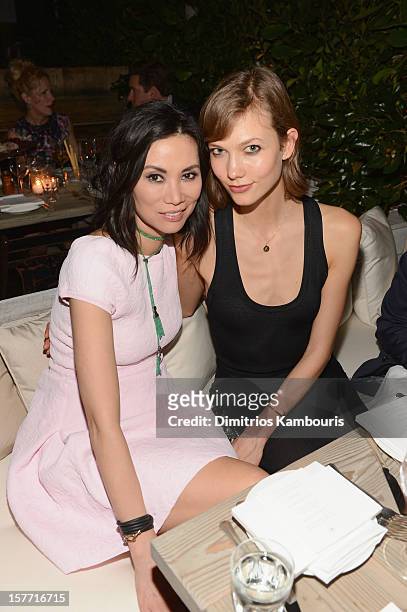 Wendi Murdoch and model Karlie Kloss attend a dinner and auction hosted by CHANEL to benefit the Henry Street Settlement at Soho Beach House on...