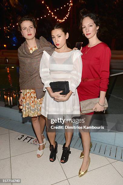 Taline Arslanian, Jennifer Brill and Jade Berruay attend a dinner and auction hosted by CHANEL to benefit the Henry Street Settlement at Soho Beach...