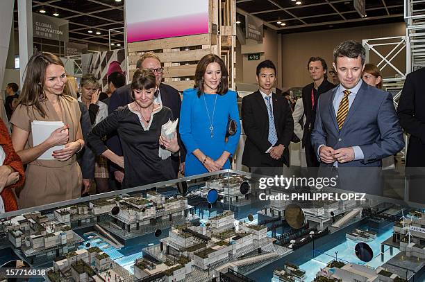 Denmark's Crown Princess Mary and Crown Prince Frederik visit the Business of Design Week exhibition in Hong Kong December 6, 2012. The Danish Royal...