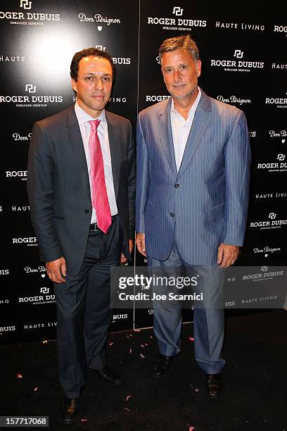 Guests attend the Haute Living and Roger Dubuis dinner hosted by Daphne Guinness at Azur on December 5, 2012 in Miami Beach, Florida.