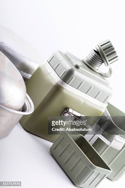 army cooking equipement for combat field training - international security assistance force stock pictures, royalty-free photos & images