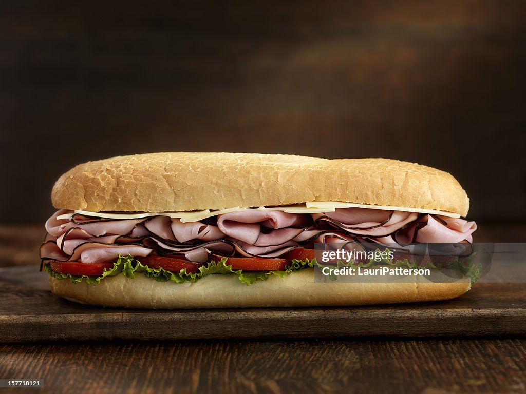 Foot Long Ham and Swiss Cheese Sub