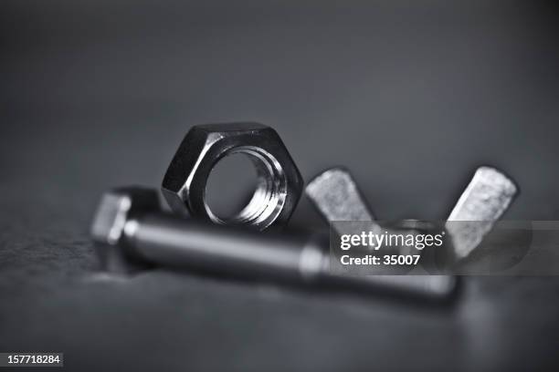 nuts and bolts - fasten stock pictures, royalty-free photos & images