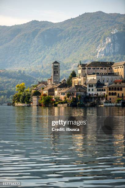 orta san giulio island - lake orta stock pictures, royalty-free photos & images