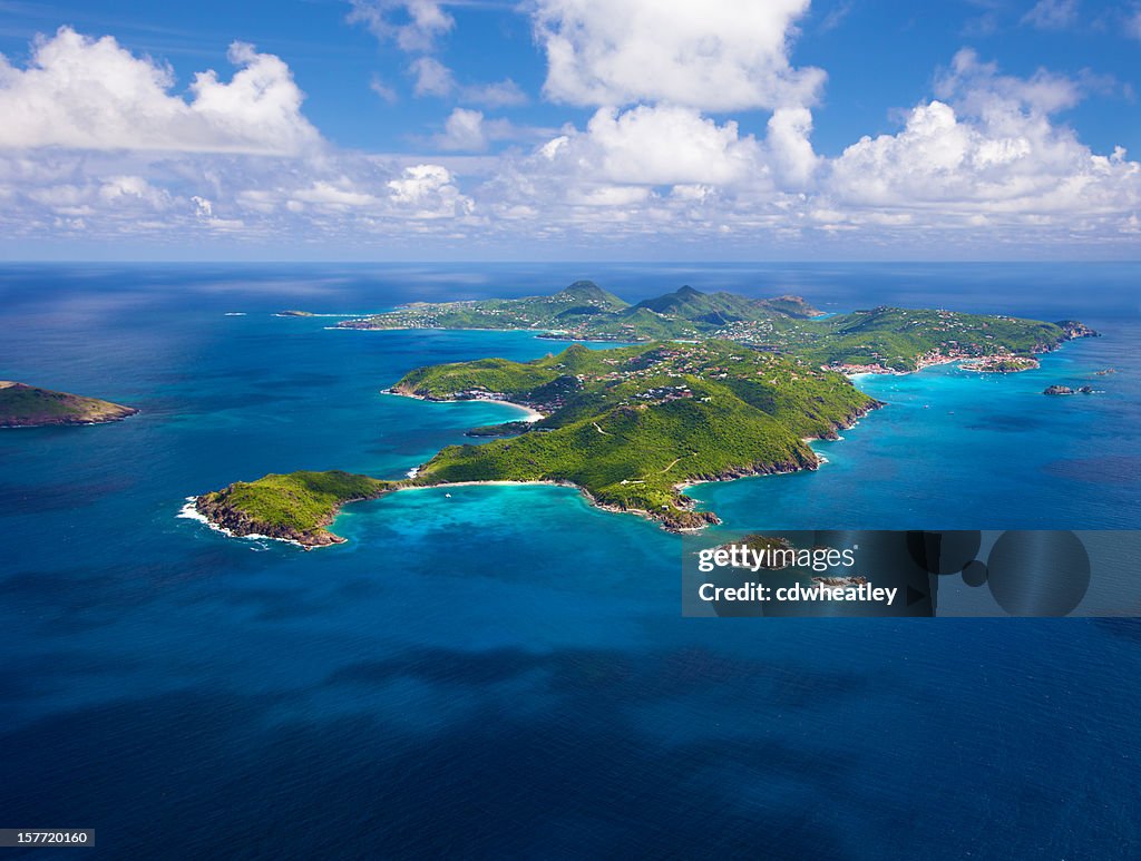 Luftaufnahme des St. Barths, French West Indies
