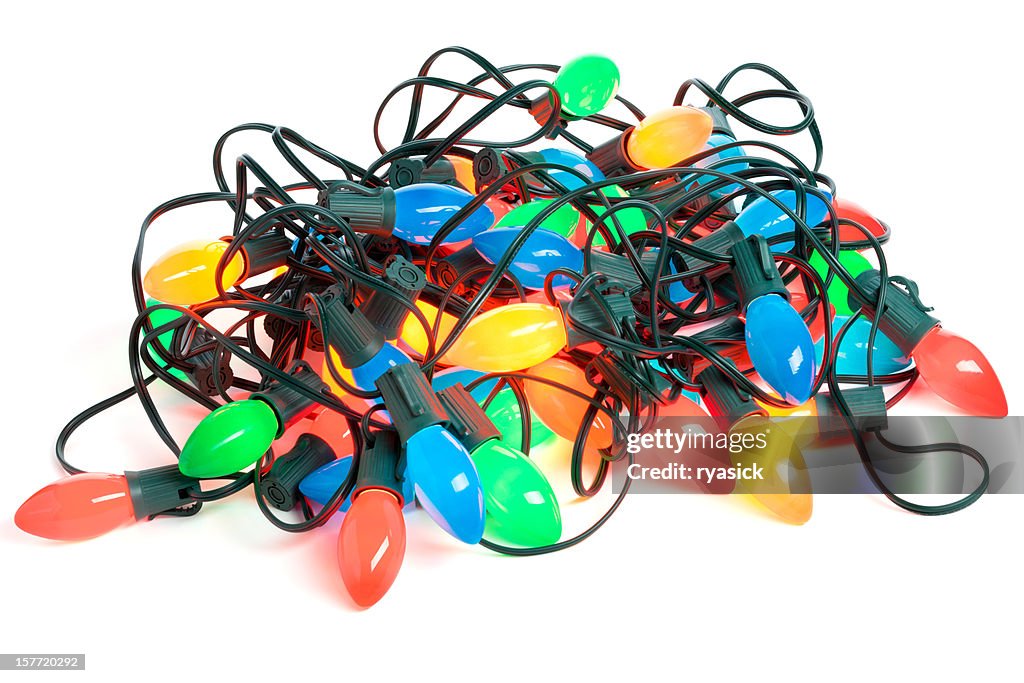 自動絶縁 C 9 クリスマスライト絡まった照明付き