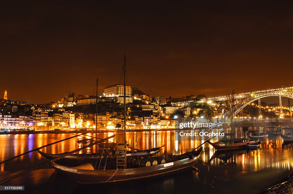 City of Porto, Portugal at night