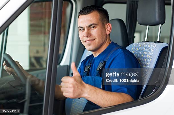 manual worker - mini van driving stock pictures, royalty-free photos & images