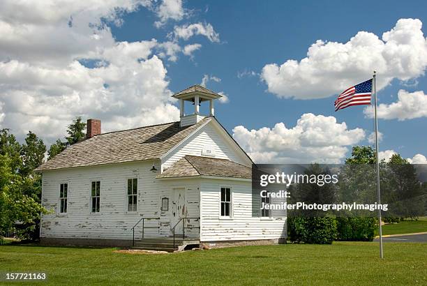 old schoolhouse - schoolhouse stock pictures, royalty-free photos & images