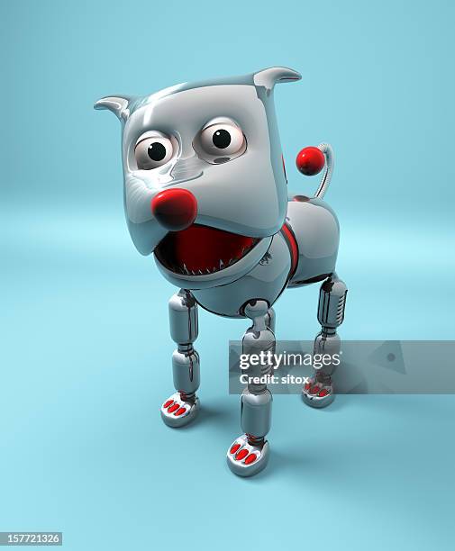 robot hund (clipping path - animal robot stock-fotos und bilder