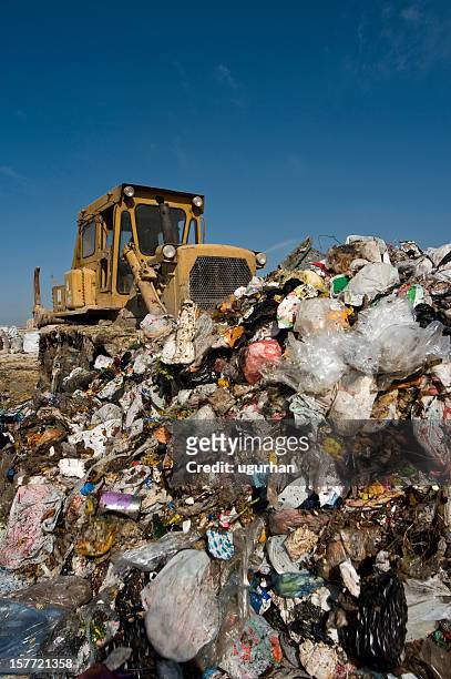montaña de la basura - vertedero de basuras fotografías e imágenes de stock