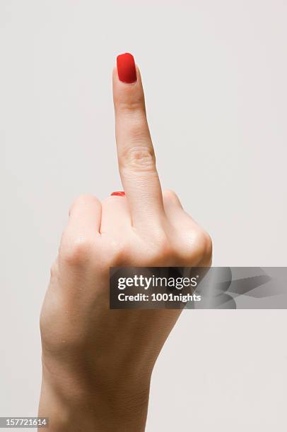 obscene gesture - v sign stock pictures, royalty-free photos & images