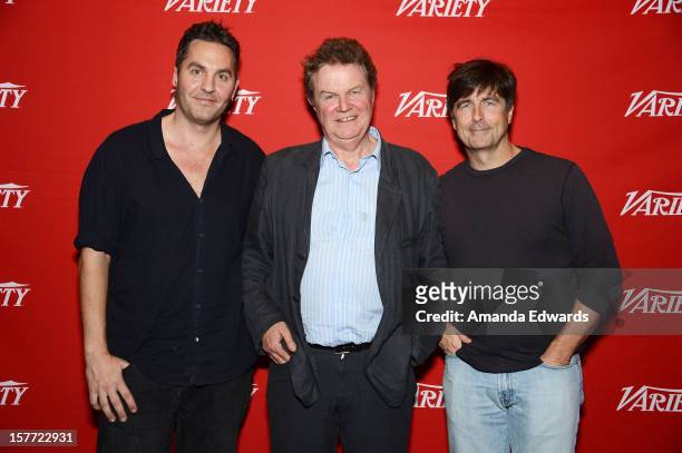 Screenwriter Ol Parker, director John Madden and composer Thomas Newman attend the 2012 Variety Screening Series of "Best Exotic Marigold Hotel" at...