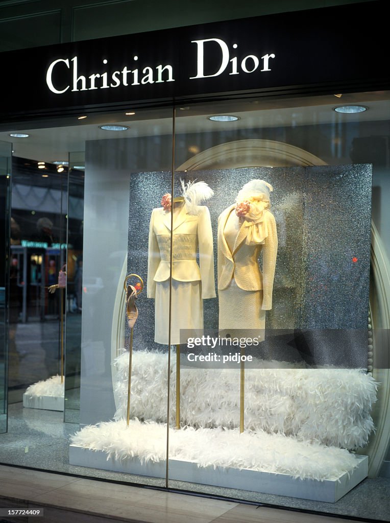 Christian Dior window display on Nathan Road Kowloon Hong Kong