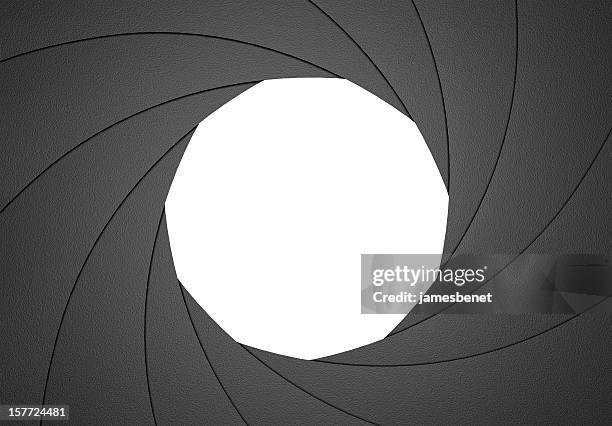 aperture blades diaphragm design element - lens shutter stock pictures, royalty-free photos & images