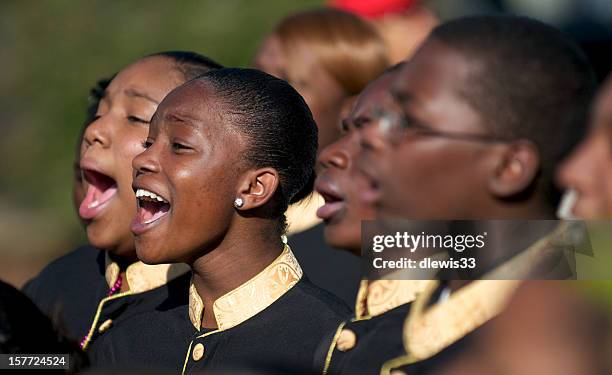 youth gospel choir - gospel stock-fotos und bilder