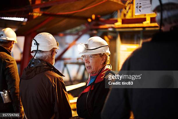 woman at big pit colliery in blaenavon - south wales stock pictures, royalty-free photos & images