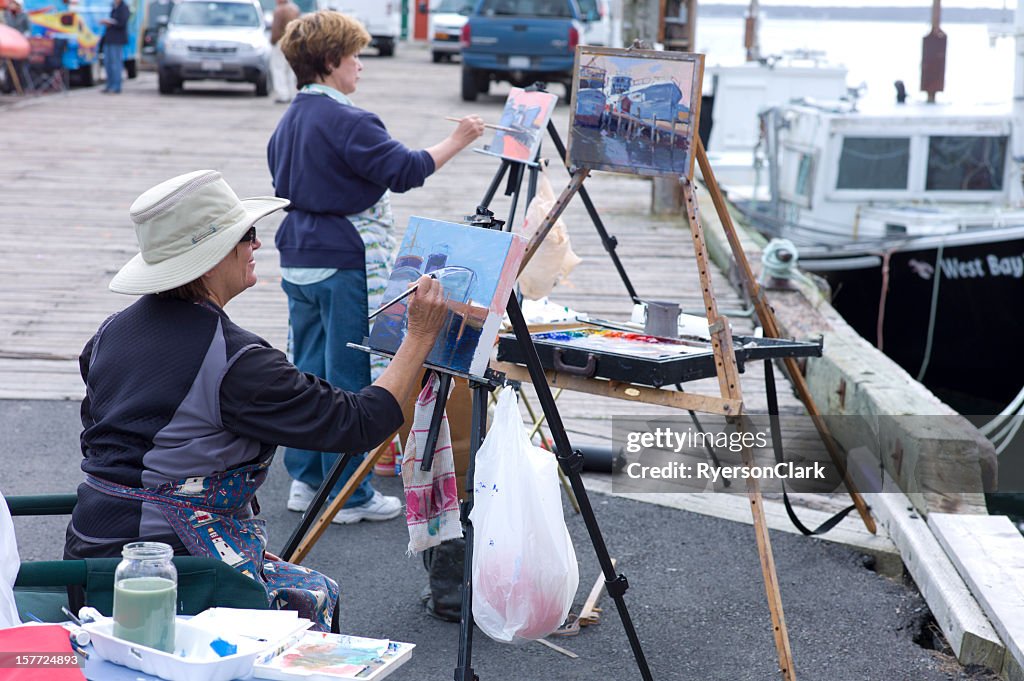 Two Artists in Lunenburg Nova Scotia.