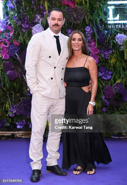 Danny Dyer and Joanne Mas arrive at The Mike Gala: Stormzy's 30th Birthday at The Biltmore Mayfair on July 28, 2023 in London, England.