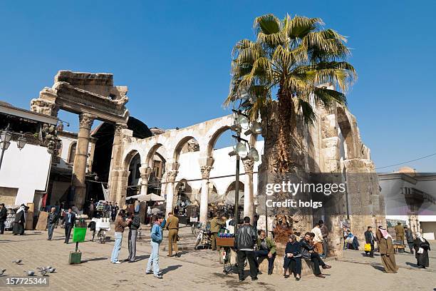 central square in damaskus, syrien - damaskus stock-fotos und bilder